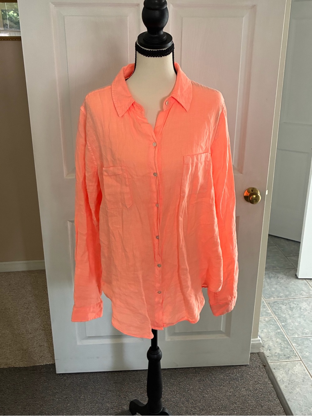Lilly Pulitzer Sea View Linen Button Up Shirt